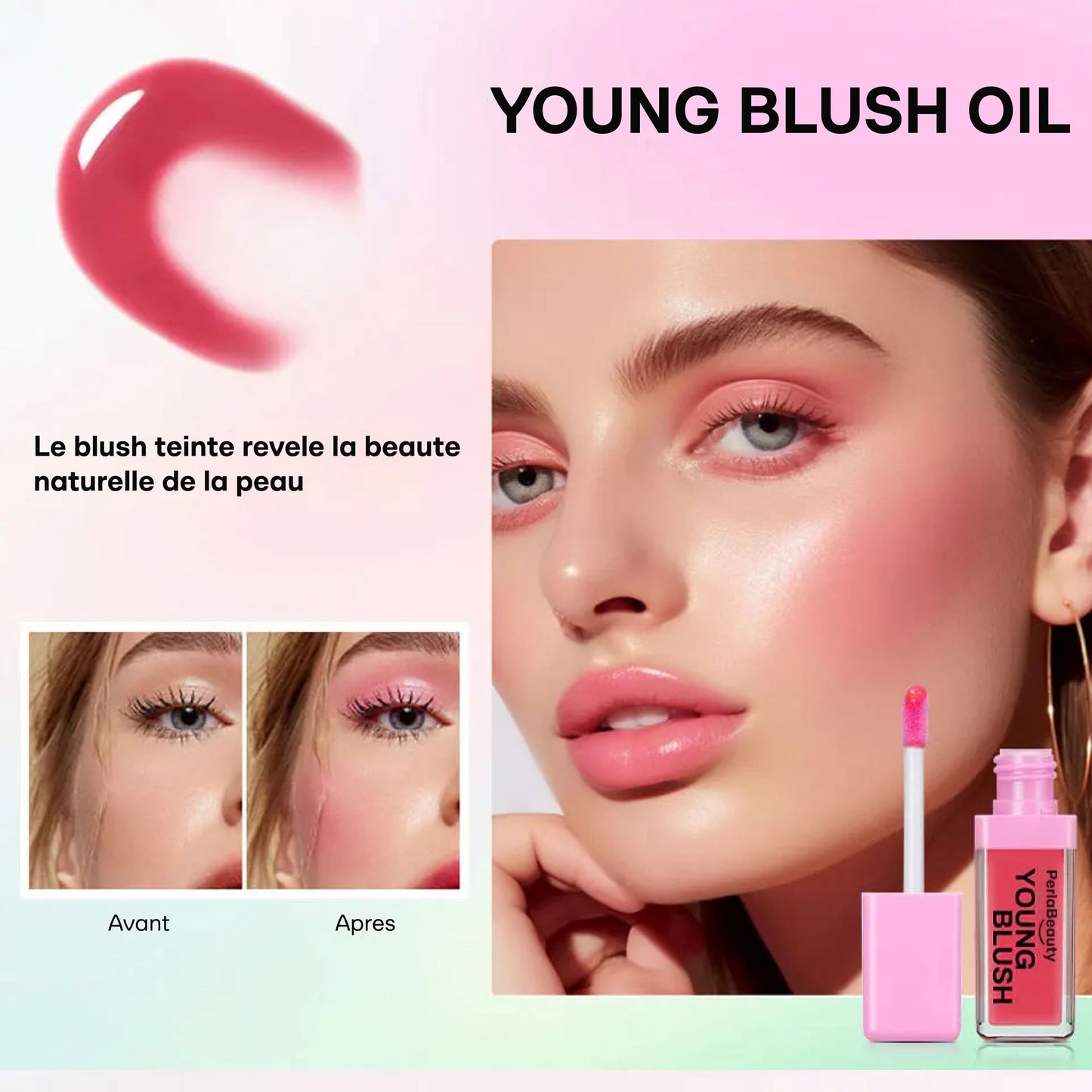 Huile Blush Réactive à la Couleur – Pour Toutes les Carnations
